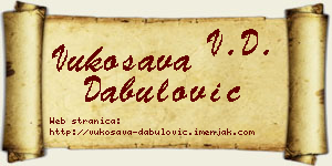 Vukosava Dabulović vizit kartica